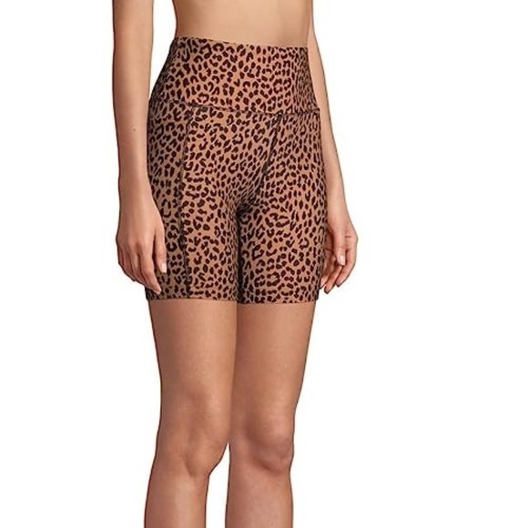 NWT Lands' End Womens 6" High Waisted Swim Leopard Short w/Liner Size S $60 Z081 - Picture 3 of 4